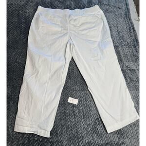 Khakis and Company White Capris Women’s Size 14 Classic Adjustable Length